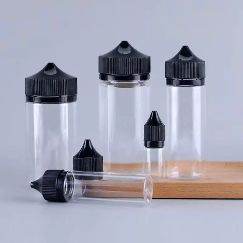Juice Bottle Dropper - 빈 플라스틱 주스병(긴 팁 캡 포함)