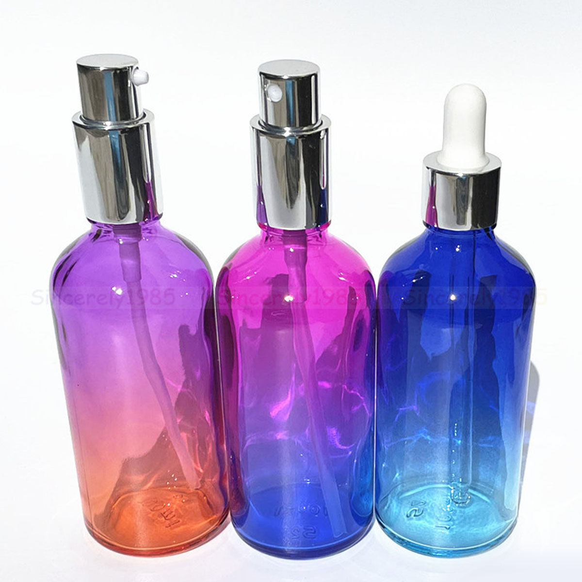 1X 3x 100ml 그라데이션 컬러 유리병(실버 향수 - Juice Bottle Dropper 리뷰 및 가격